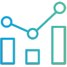Performance icon - thin line regular gradient