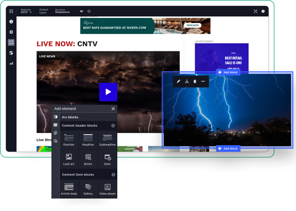 CNTV screenshot of UX